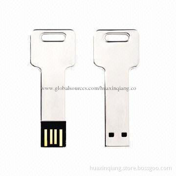 Key-shaped USB Flash Drives, 128MB-64GB Capacity, Logo Design, 5-year Warranty, USB2.0